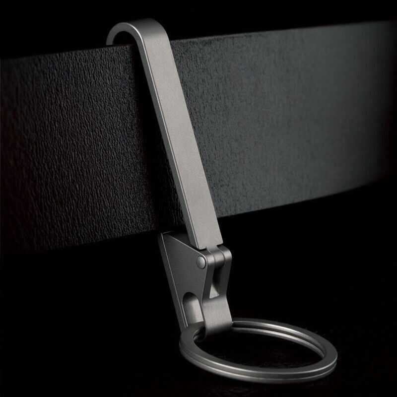 Titanium Alloy Quick Buckle Detach Belt Waist Hanging Keychain EDC Key Ring Tool