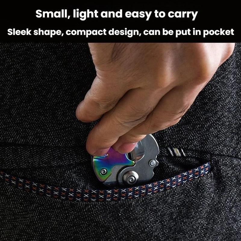 Navaja hexagonal plegable de bolsillo de acero inoxidable multifuncional