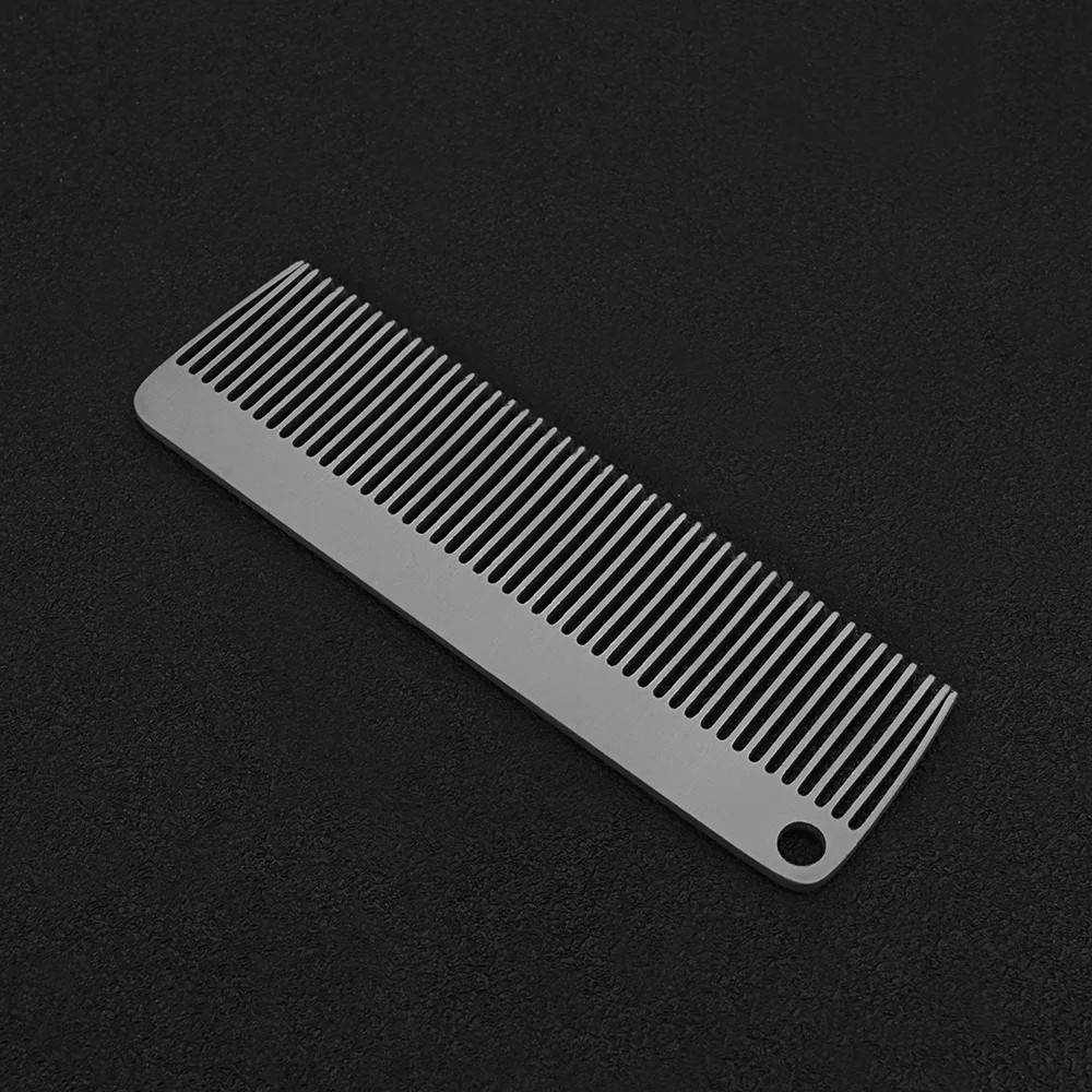 Portable Comb Titanium Alloy Combs Keychain Accessories Outdoor Small Tool