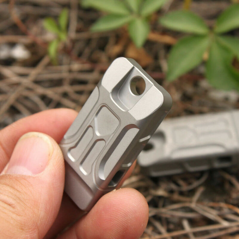 Twin Tubes SOS High Frequency Titanium Alloy Whistle Outdoor Survival EDC Tool