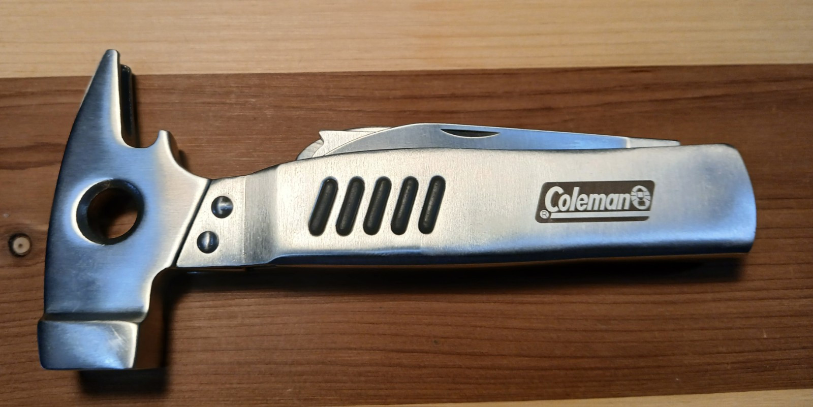 Coleman Stainless Steel Multi Tool w/Bottle Opener, Hammer, Knife, Belt Pouch