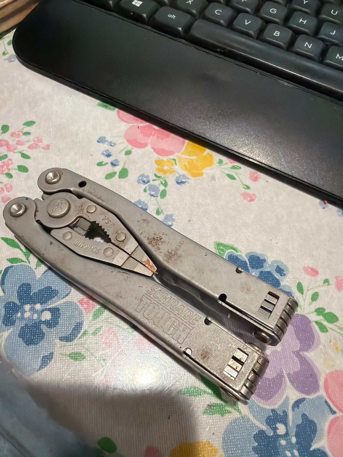 Vintage 90s Schrade USA Tough Tool Folding Multi-Tool Pliers
