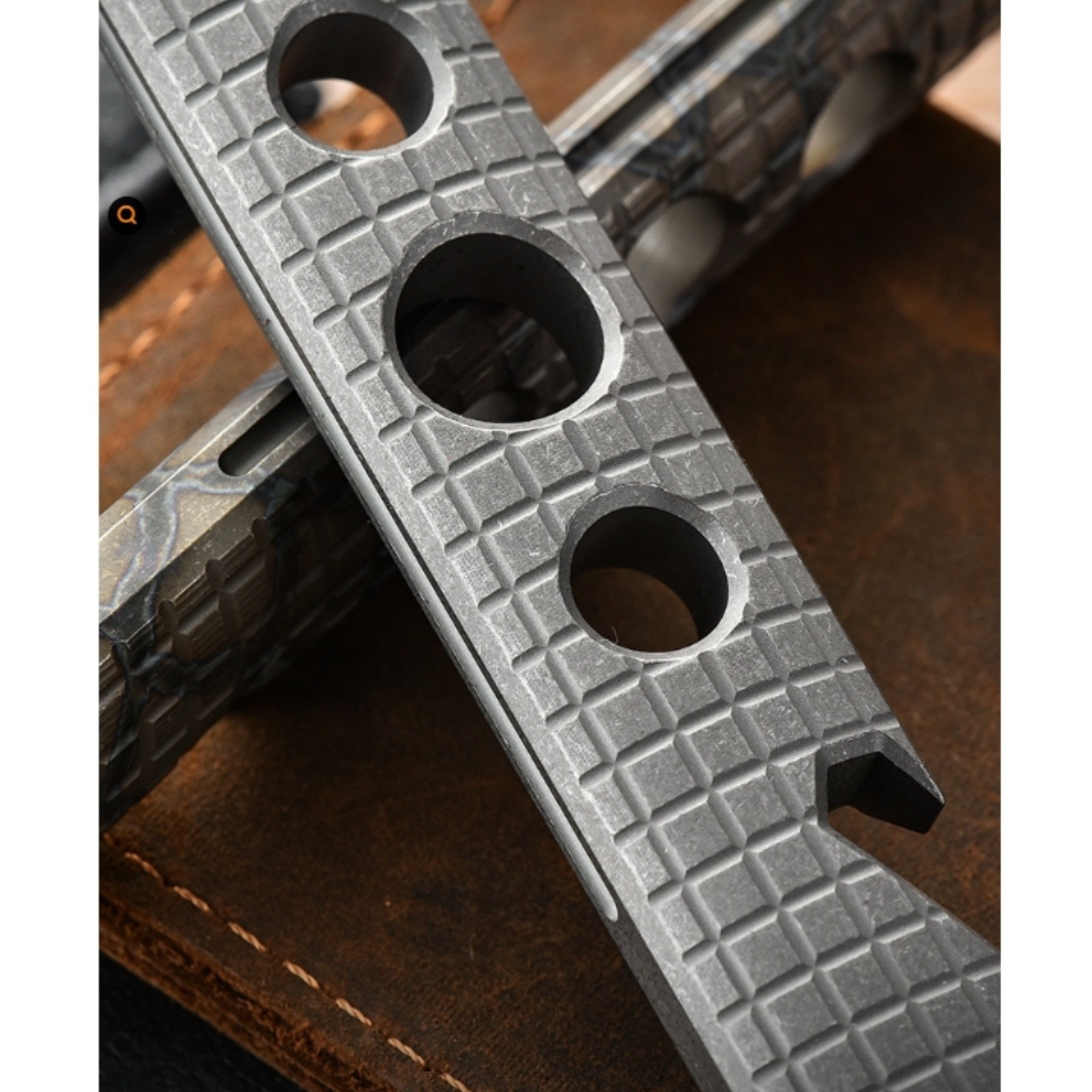 Titanium Alloy Crowbar Wrench Bottle Opener Keychain Outdoor Multi-Tool EDC