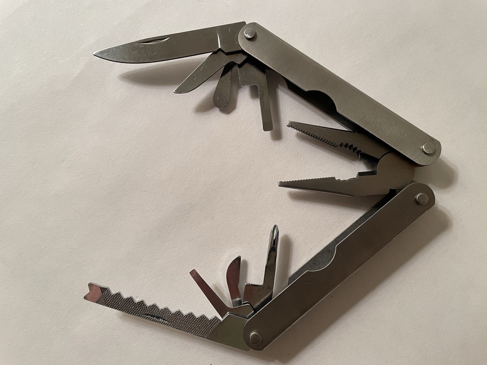 Stainless Steel Multitool 9-function Pliers Knife Screwdriver File Bottle Opener