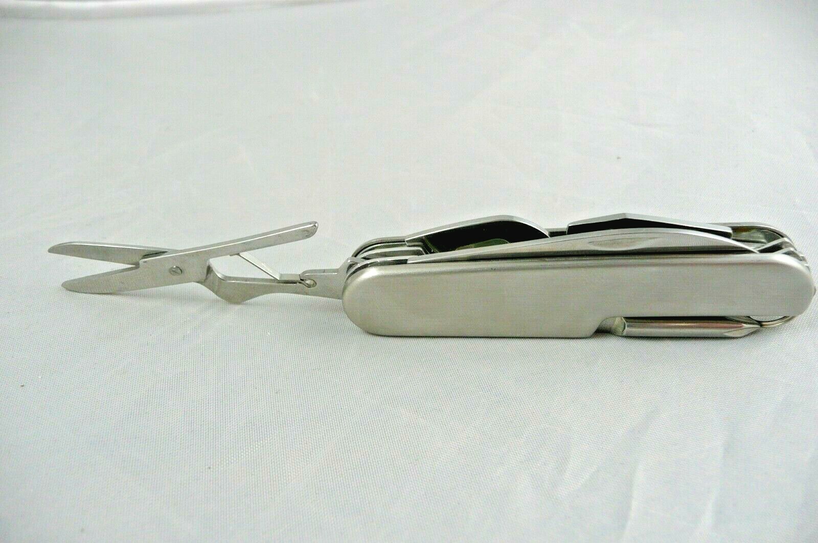 Multi-tool Pocket Knife Advertising Stainless Steel 9 Tools NIB