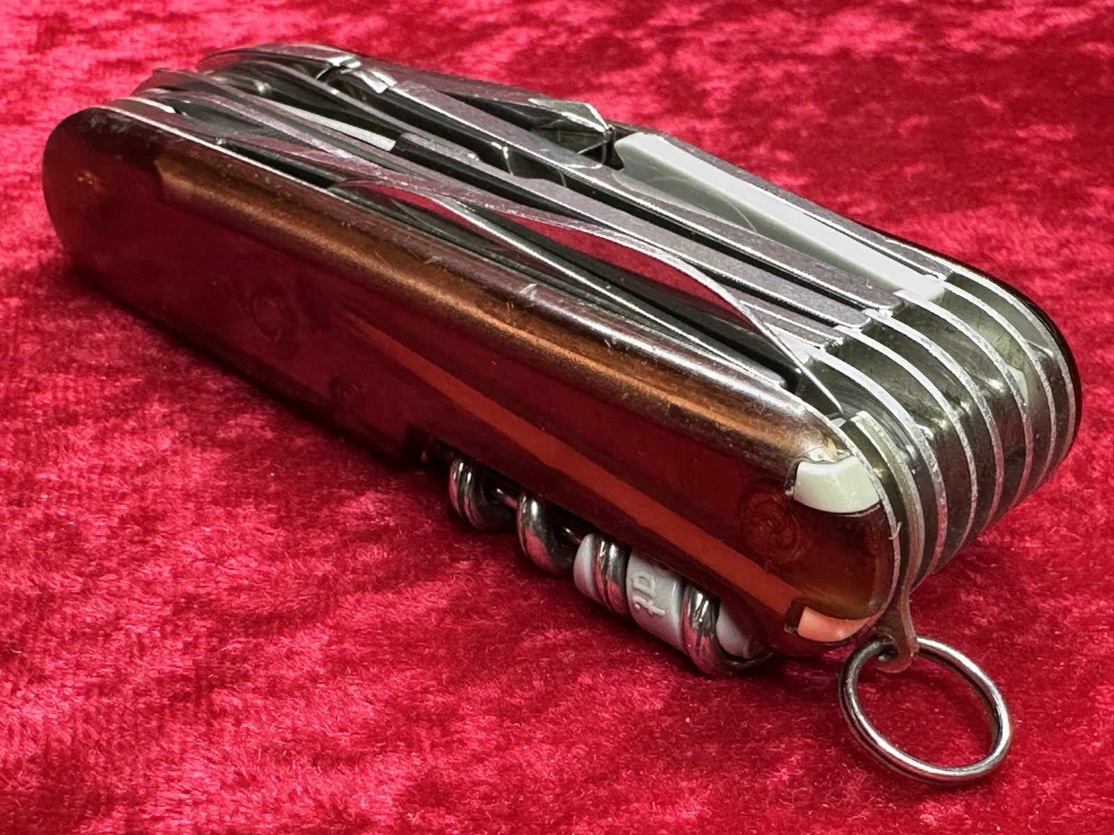 Victorinox SwissChamp Amber Orange Brown Transparent Swiss Army Knife Vintage