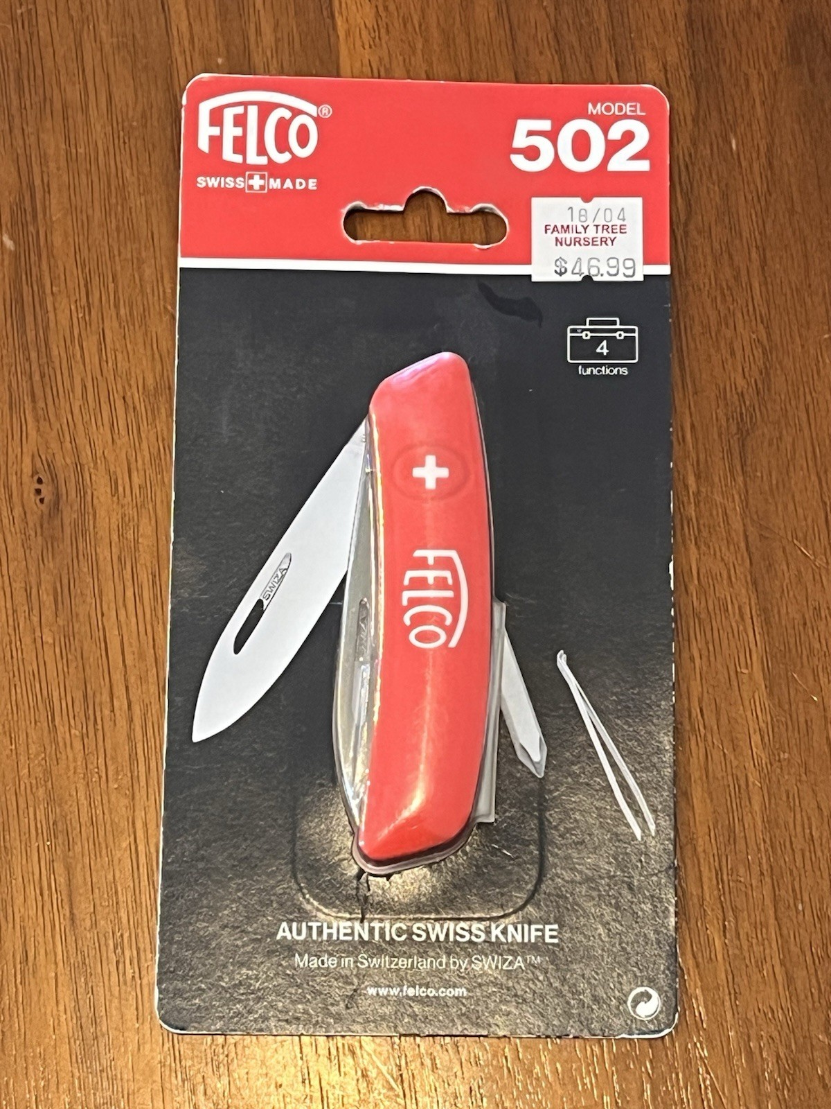 FELCO 502 Swiss Made Pocket Knife – 4 Functions Yardwork Camping