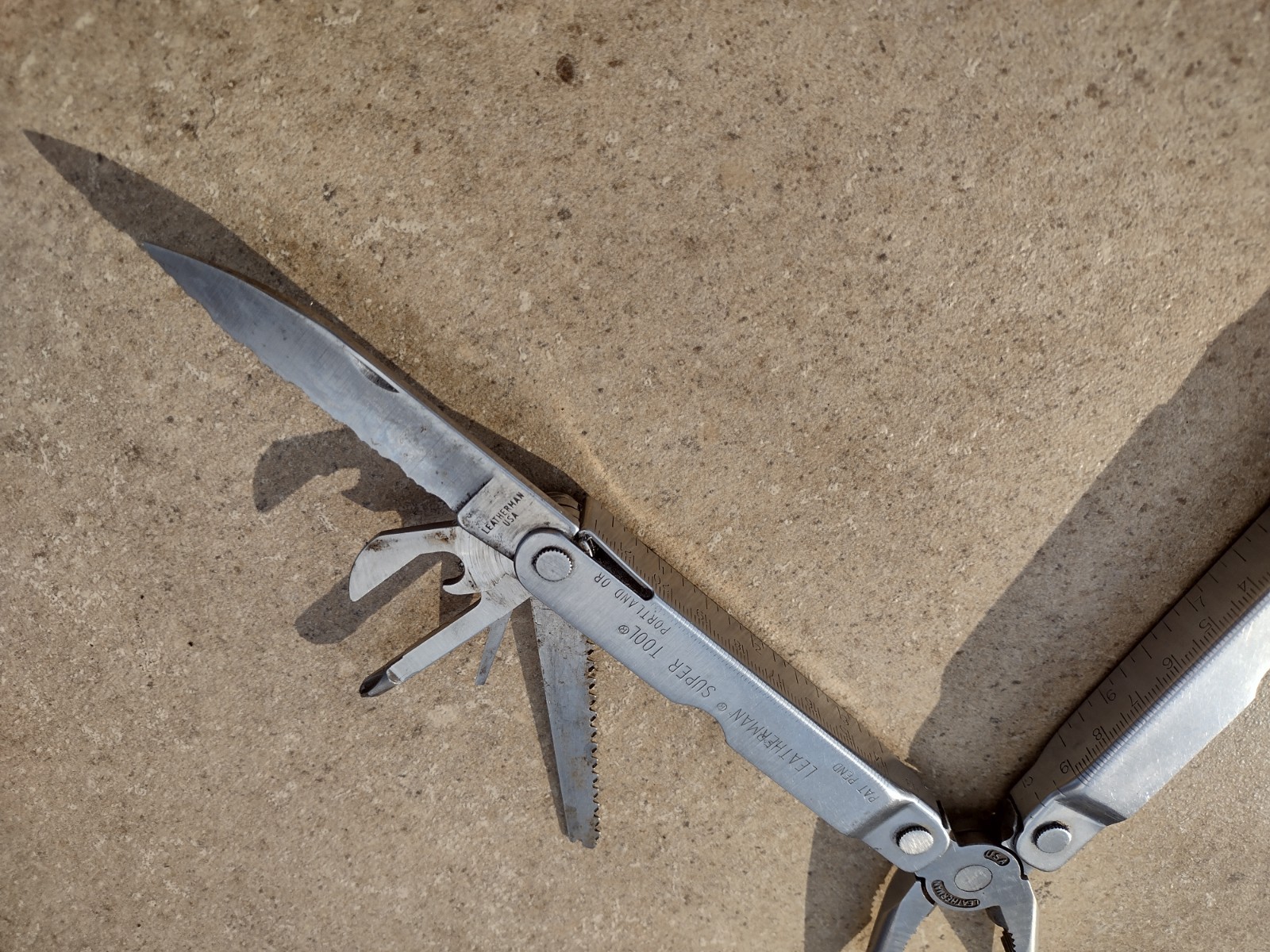 Vintage Leatherman Super Tool PAT PEND Portland OR USA Used/Good No Sheath