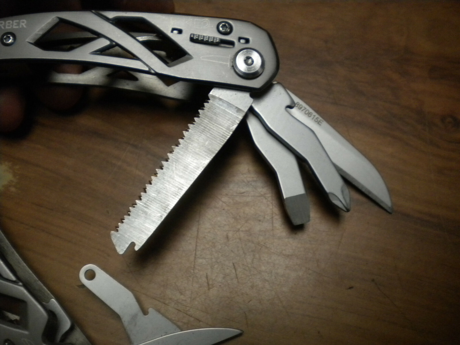 Gerber Suspension Multi-Tool with black nylon belt sheath in used excellent con