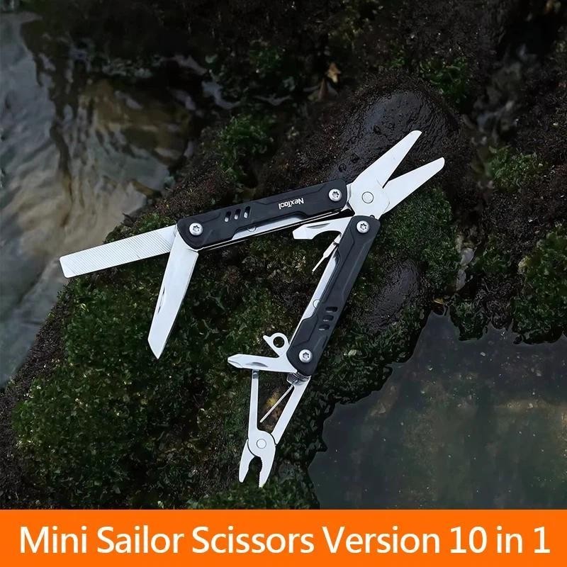 Alicate multifuncional NexToo Mini Sailor 11 en 1 EDC, alicates (color negro)