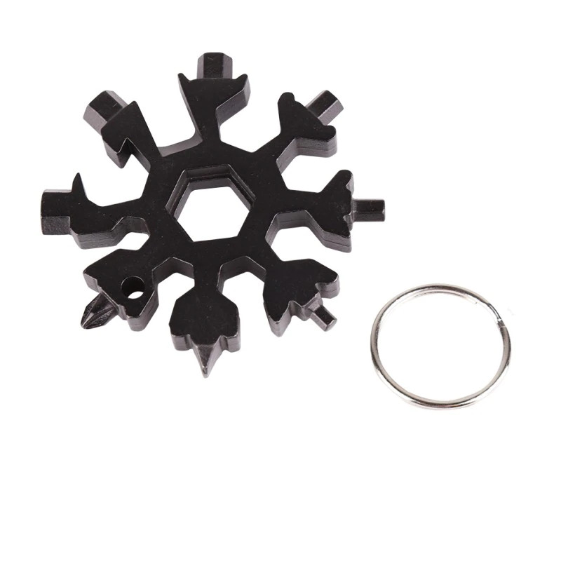 18-In-1 Stainless Steel Multi-tool Snowflake EDC Wrench Screw & Hex Driver