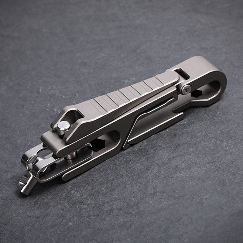 Titanium Alloy Quick Release Belt Clip Keychain Car EDC Anti-Lost Carry Tool