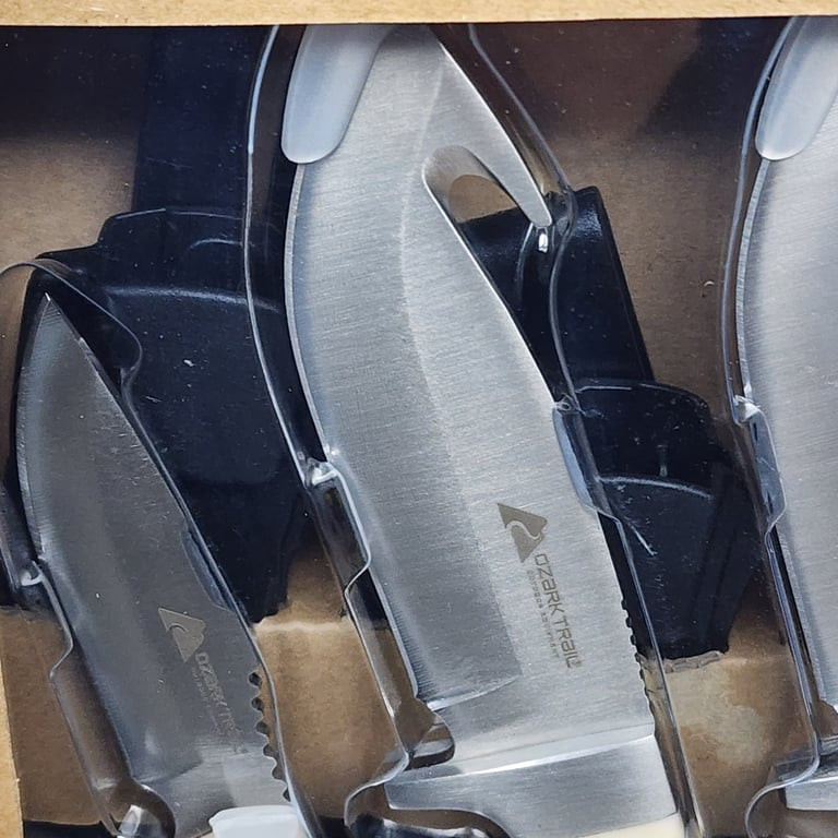 Ozark Trail 6 Piece Knife Combo Set With Sheaths Stainless Steel Outdoor Trail