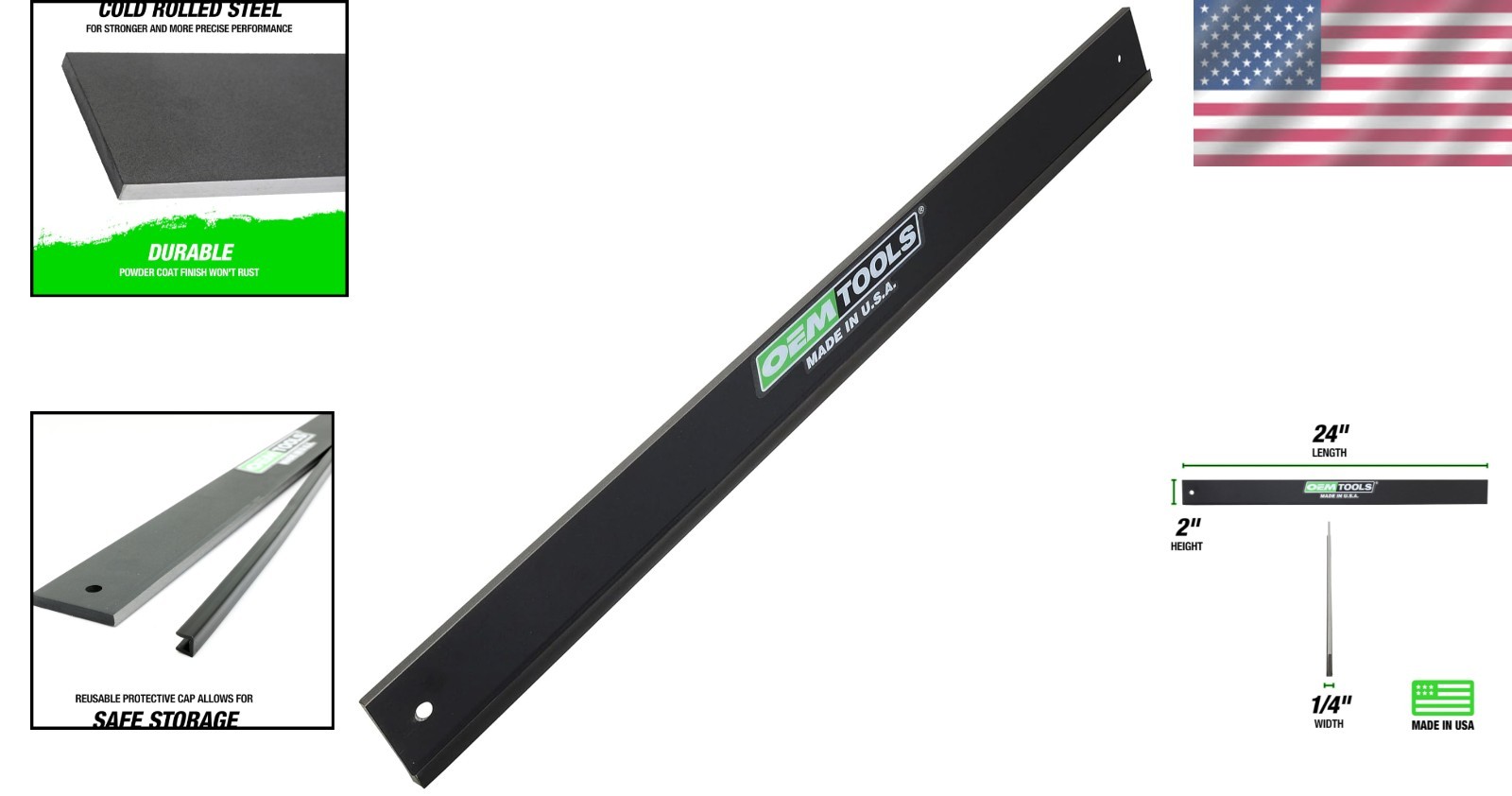 Durable 24″ Steel Straight Edge for Precision Work