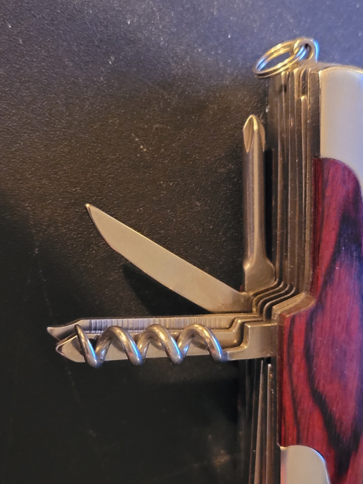 NEW NRA 11-in-1 Multi-Tool Pocket Knife w/ Wooden Inlay – Stainless Steel