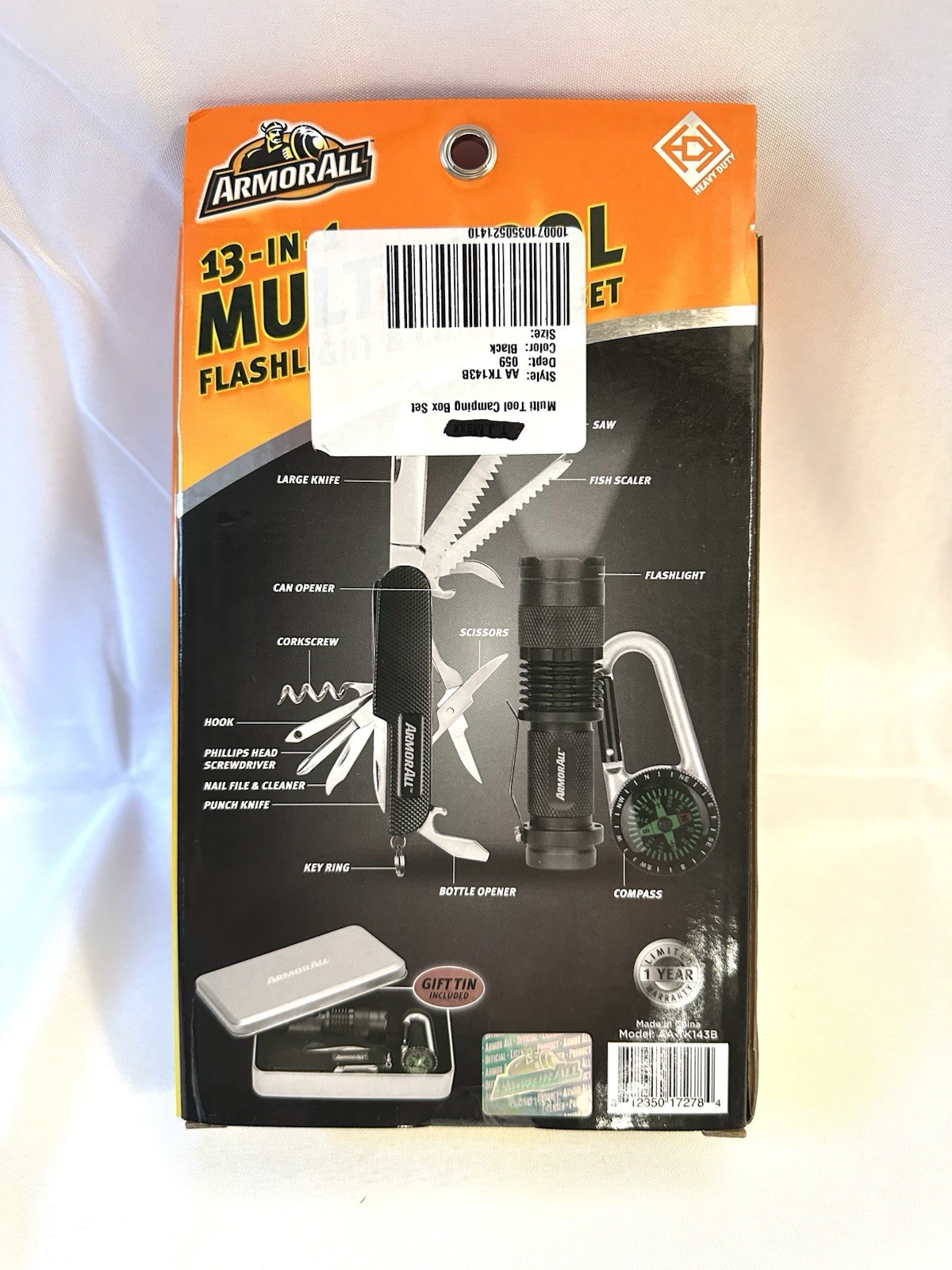 ArmorAll 13-n-1 Multi-Tool, Flashlight, and Compass Set, NEW