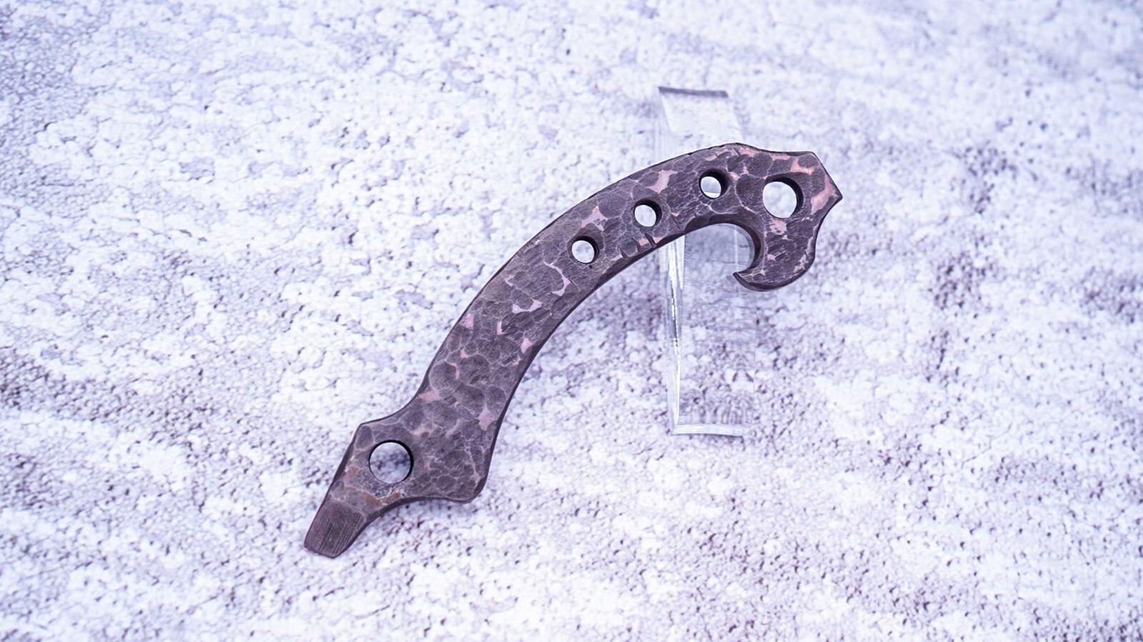 Tuffknives Laffer Curve Keychain-Bottle Opener-Pry Bar, Patterned/Brnz Ano Ti