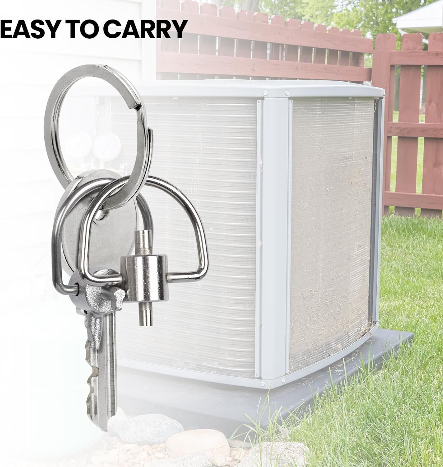 HVAC Tools, Locking Cap Key for Refrigerant Safety Caps, Universal Triple Use Mu