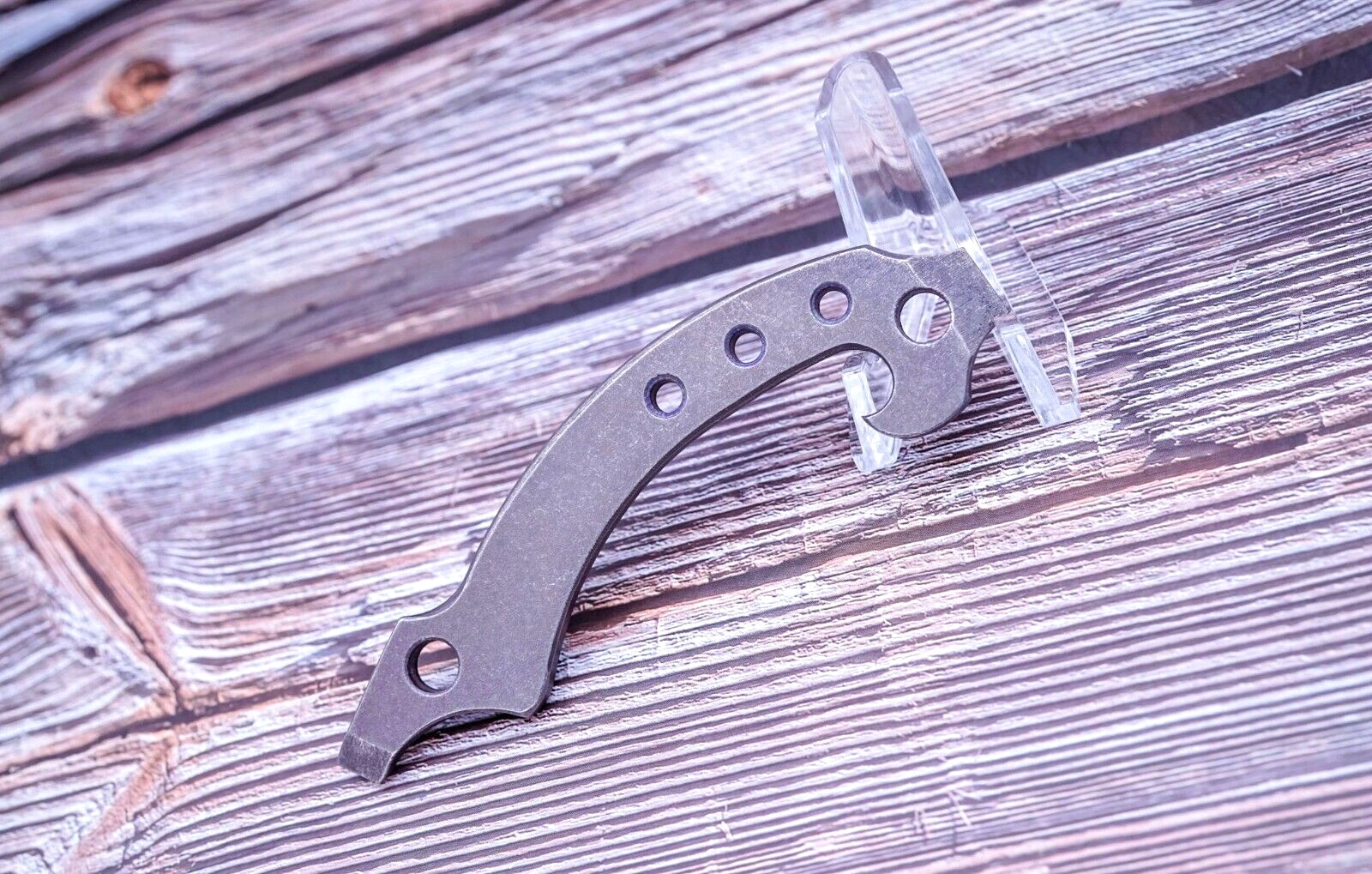 Tuffknives Laffer Curve Keychain-Bottle Opener-Pry Bar, Bronze Anodized Titanium