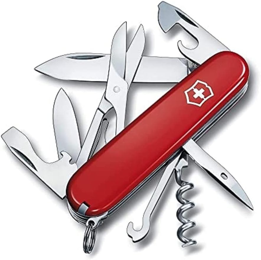 Swiss Army Knife, Red Climber, Victorinox 1.3703, 91mm, 14 Functions New In Box