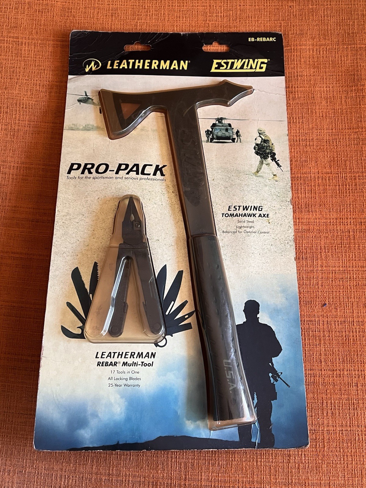 LEATHERMAN Pro-Pack REBAR + ESTWING Tomahawk Axe, New Old Stock, Retried.