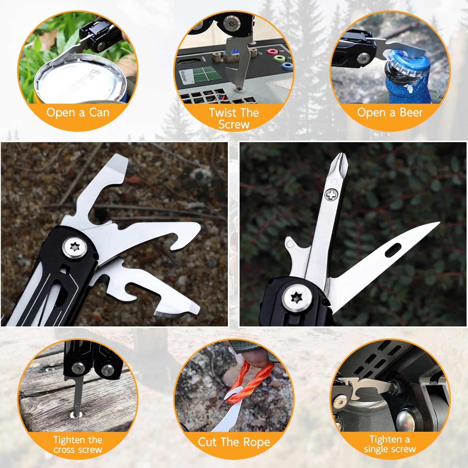 28-in-1 Multitool Pliers with Scissors,Saw, Screwdrivers,Rope Cutters,Can Ope…