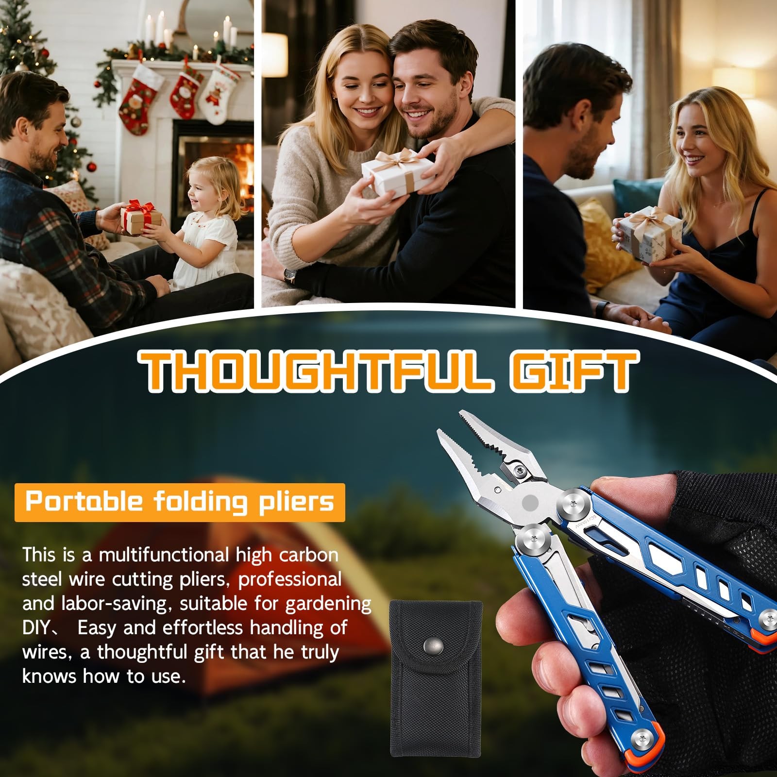 19 in 1 Multitool Pliers with Scissors, Stainless Steel Multi Tool with File,…