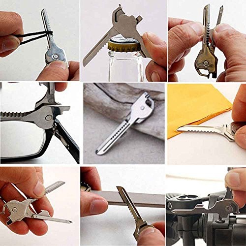 6in1 Multifunctional Keychain Utility Key Multitool for Keychain Folding…