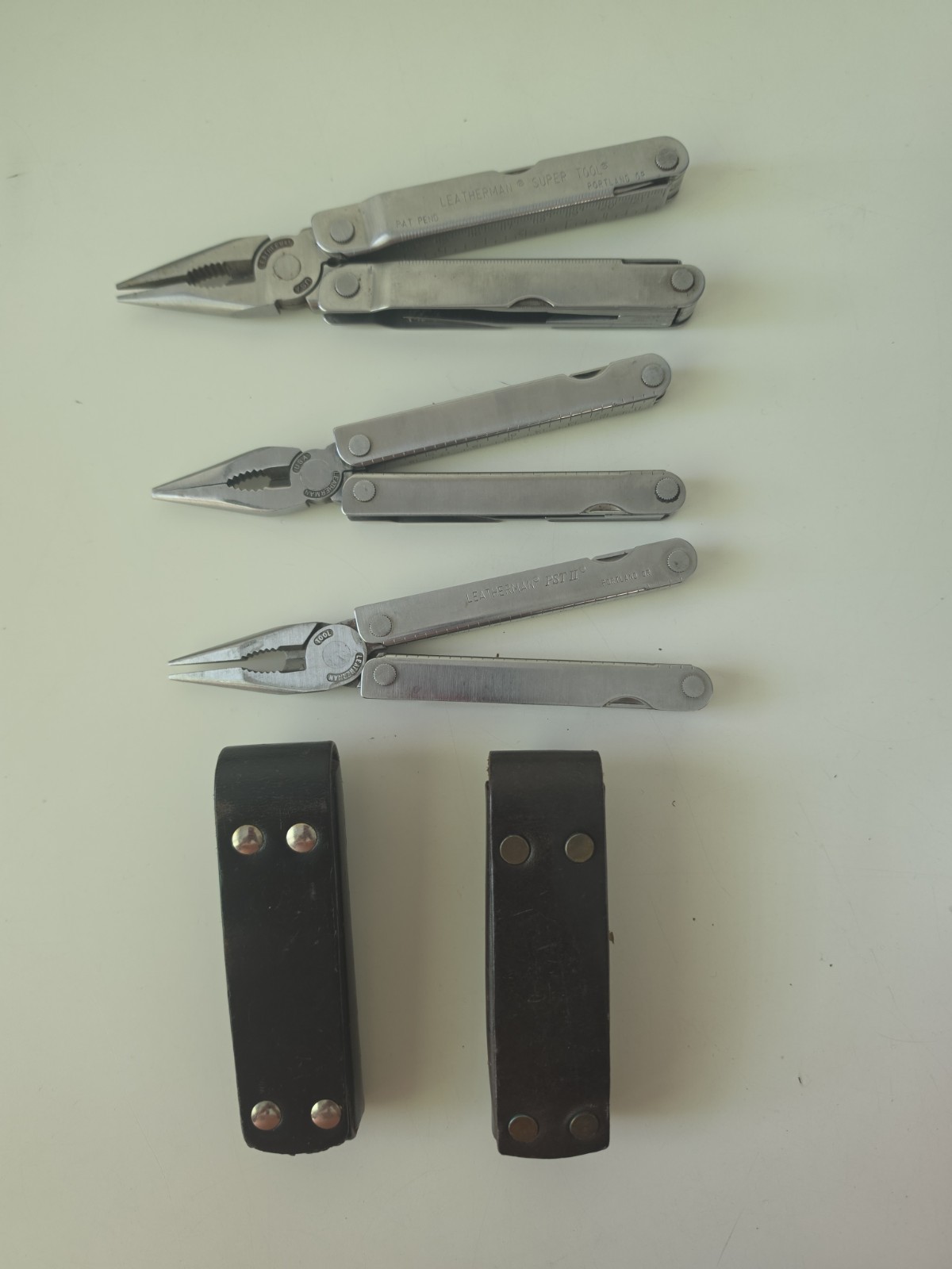 Lot Of 3 LEATHERMAN Multi Tools With 2 Leather Sheaths