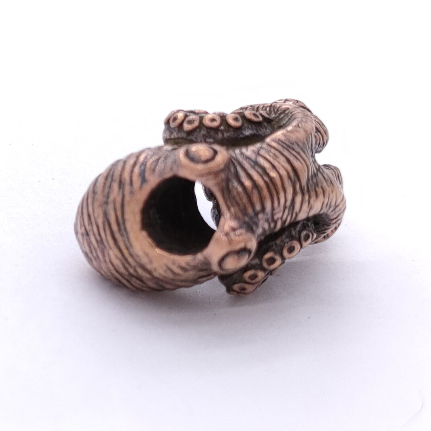 Red Copper Octopus Folding Knife Bead Cool DIY Umbrella Rope Tool Knife Pendant