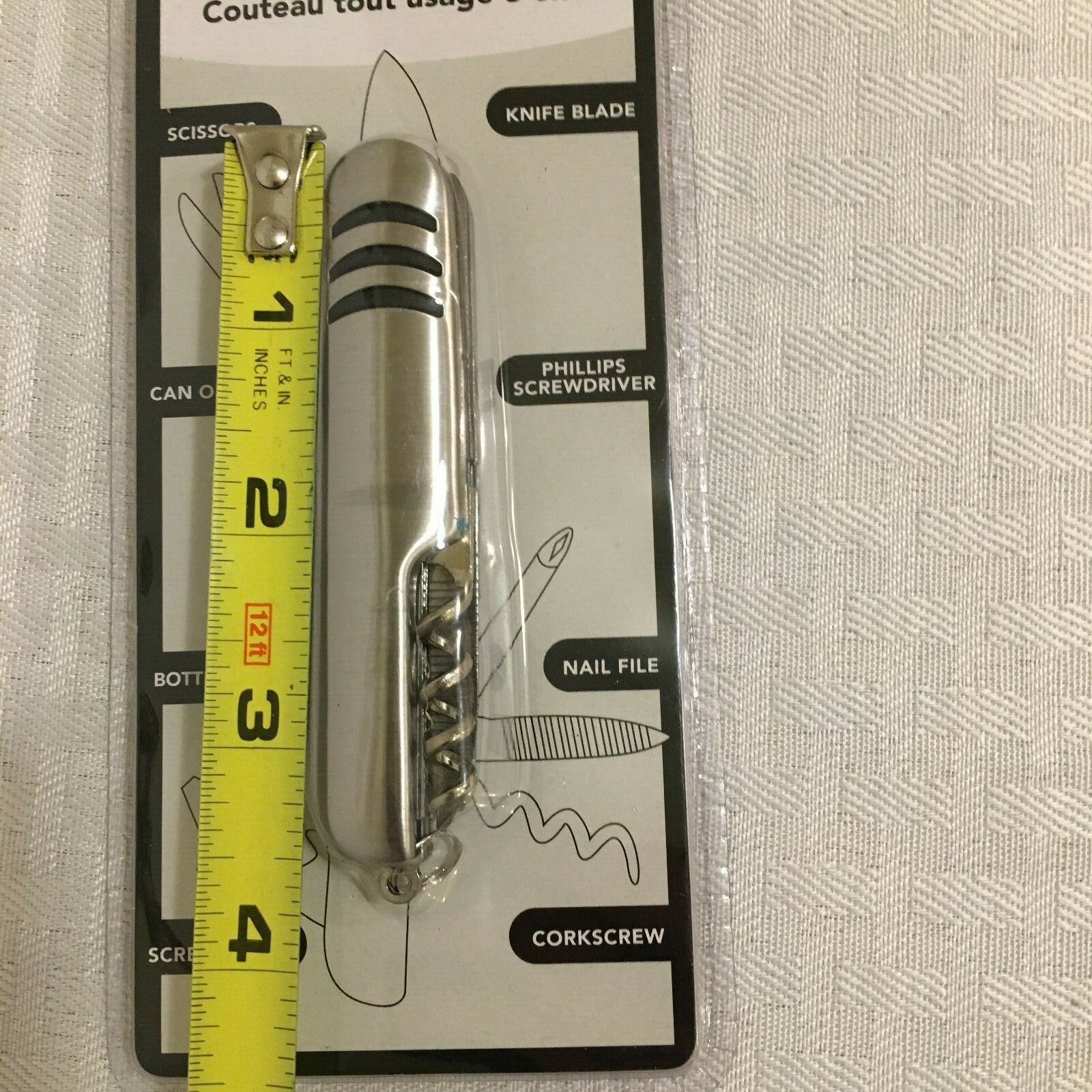 8-IN-1 MULTI USE KNIFE EDC HIKING SPORTS CAMPING BOY SCOUTS TOOL BENCH POCKET