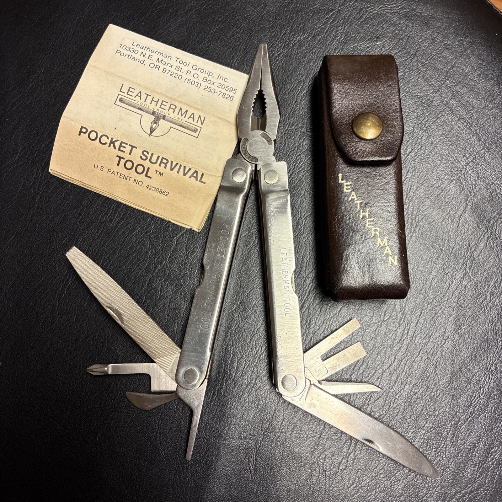 LEATHERMAN USA 1st RunUS PAT 4238862 POCKET SURVIVAL TOOL Multitool Portland OR