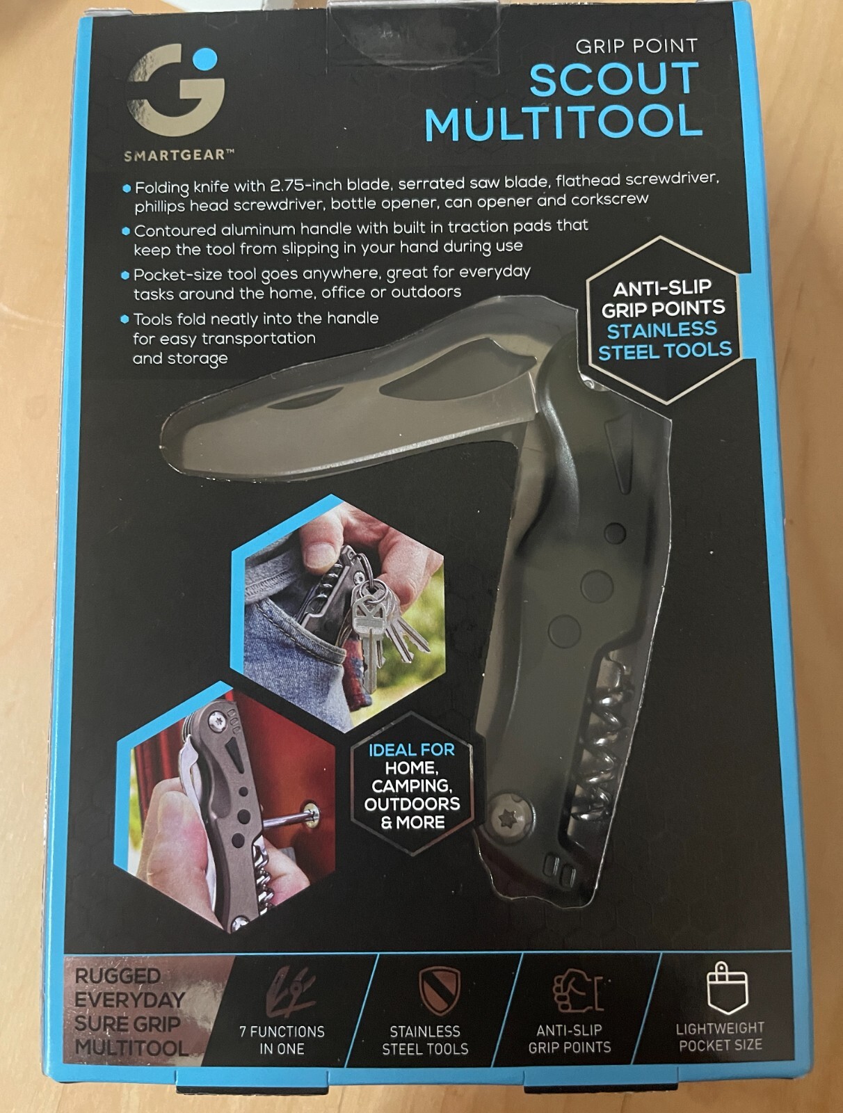 SMART GEAR 7-in-1 GRIP POINT SCOUT MULTITOOL New Sealed