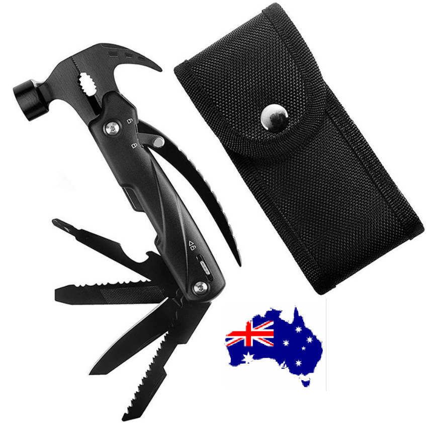 Hammer Multitool 12 in 1 with Claw Stainless Steel Outdoor Tool Gift