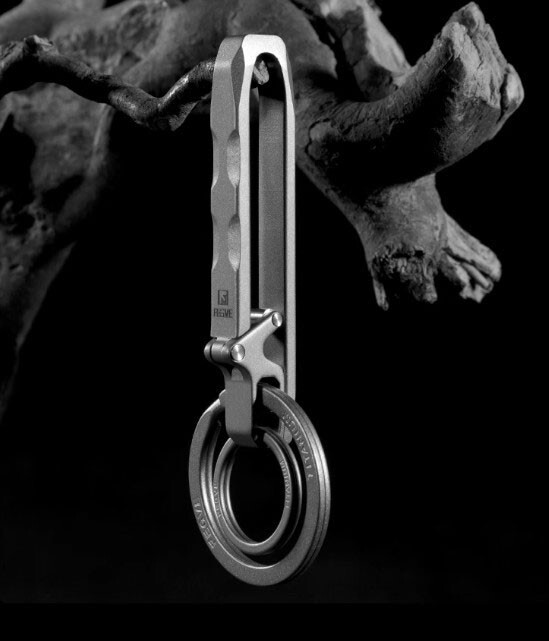 Titanium Alloy Quick Release Key Ring Keychain Belt Buckle Car Pendant EDC Tools