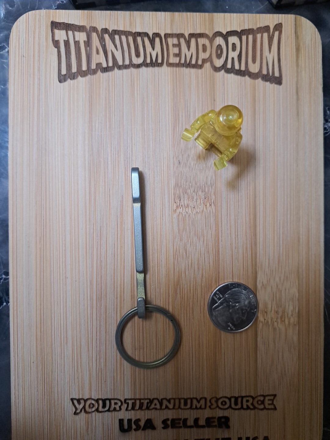 Titanium Belt Clip Keychain With Built-in Bottle Opener