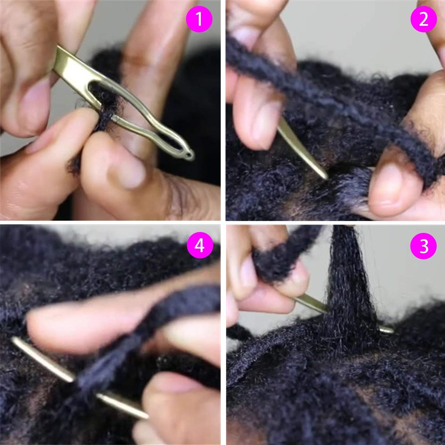 Loc Retightening Tool 8 Pcs Interlocking Tool for Dreadlocks Maintenance