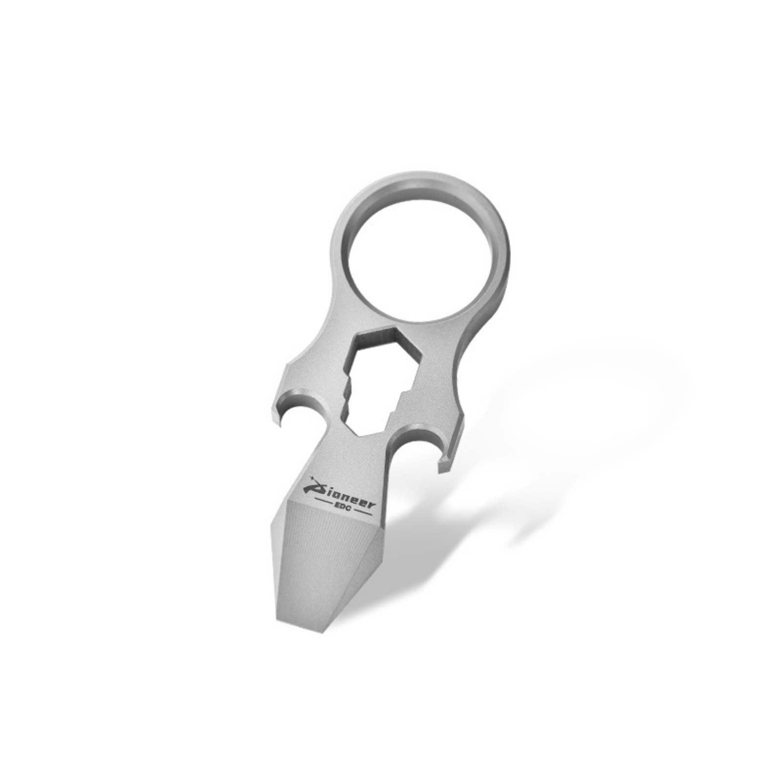Titanium Alloy EDC Pry Bar Keychain Bottle Opener Wrench Outdoor Survival Tool