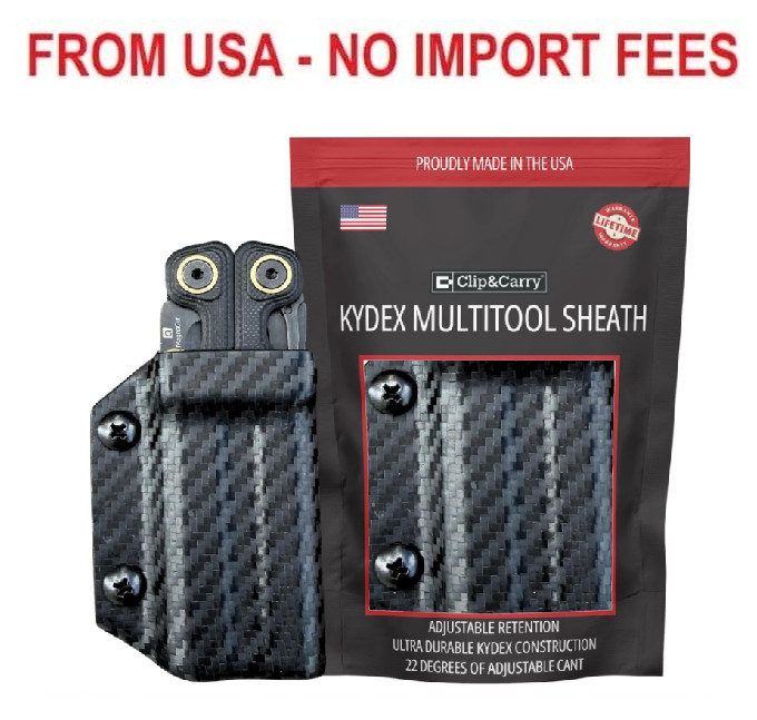 Clip & Carry Kydex Multitool Sheath for LEATHERMAN Wave Alpha – Made in USA – Mu