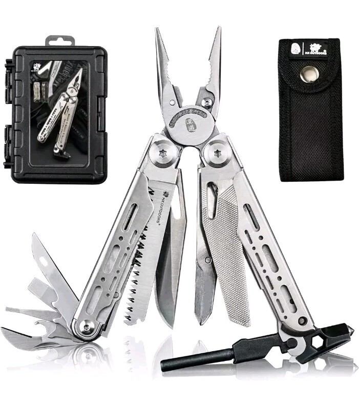 HX OUTDOORS 19 In 1 Multi Tool Pocket Knife Set, Stainless Steel Multitool Pl…