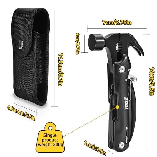 ZOOI – 12 in 1 Hammer Multitool – Camping Multitool & Pocket Multitool