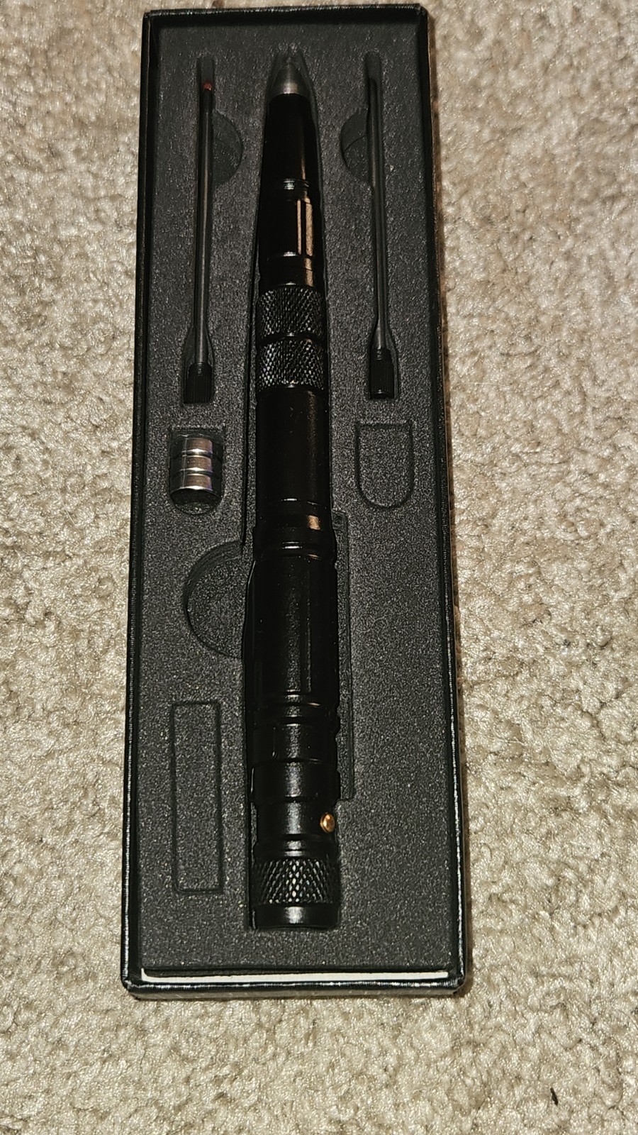 tacright Black Metal Multi-Tool Pen with Flashlight, Screwdriver, Whistle