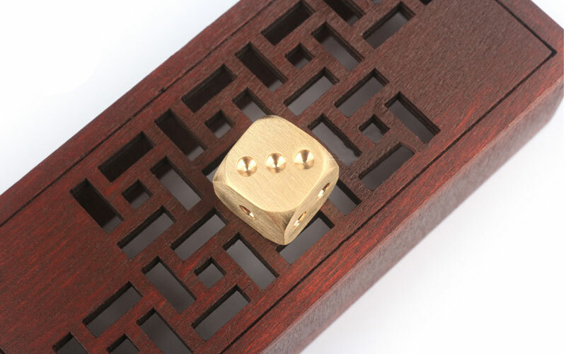 5pcs Solid Brass Polyhedral Dice Club Board Game Party Supplies Necessary EDC