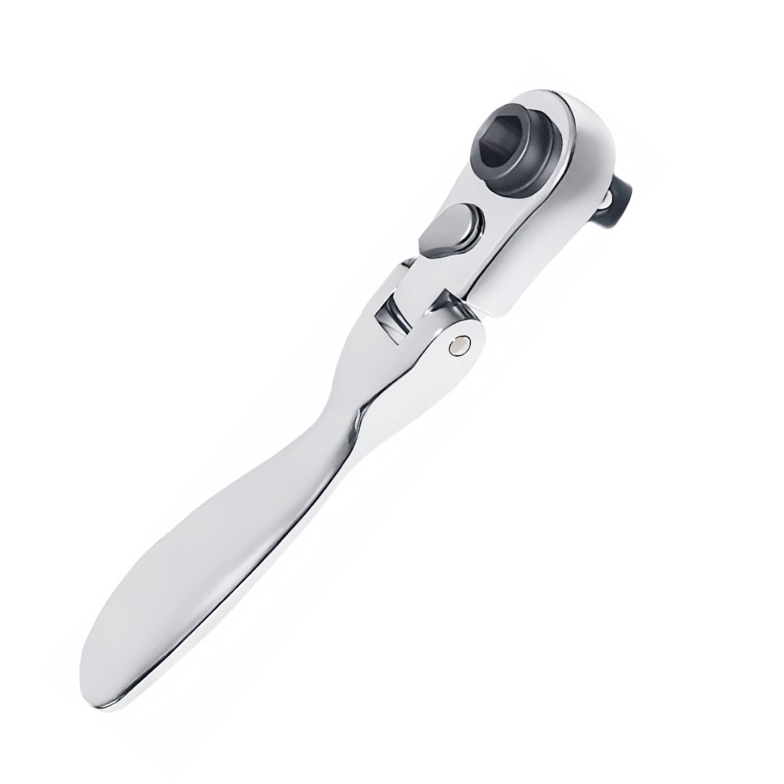 2-in-1 Flex-Head 1/4″ Ratchet Wrench 72-Tooth Reversible, Mini Socket & Hex B…