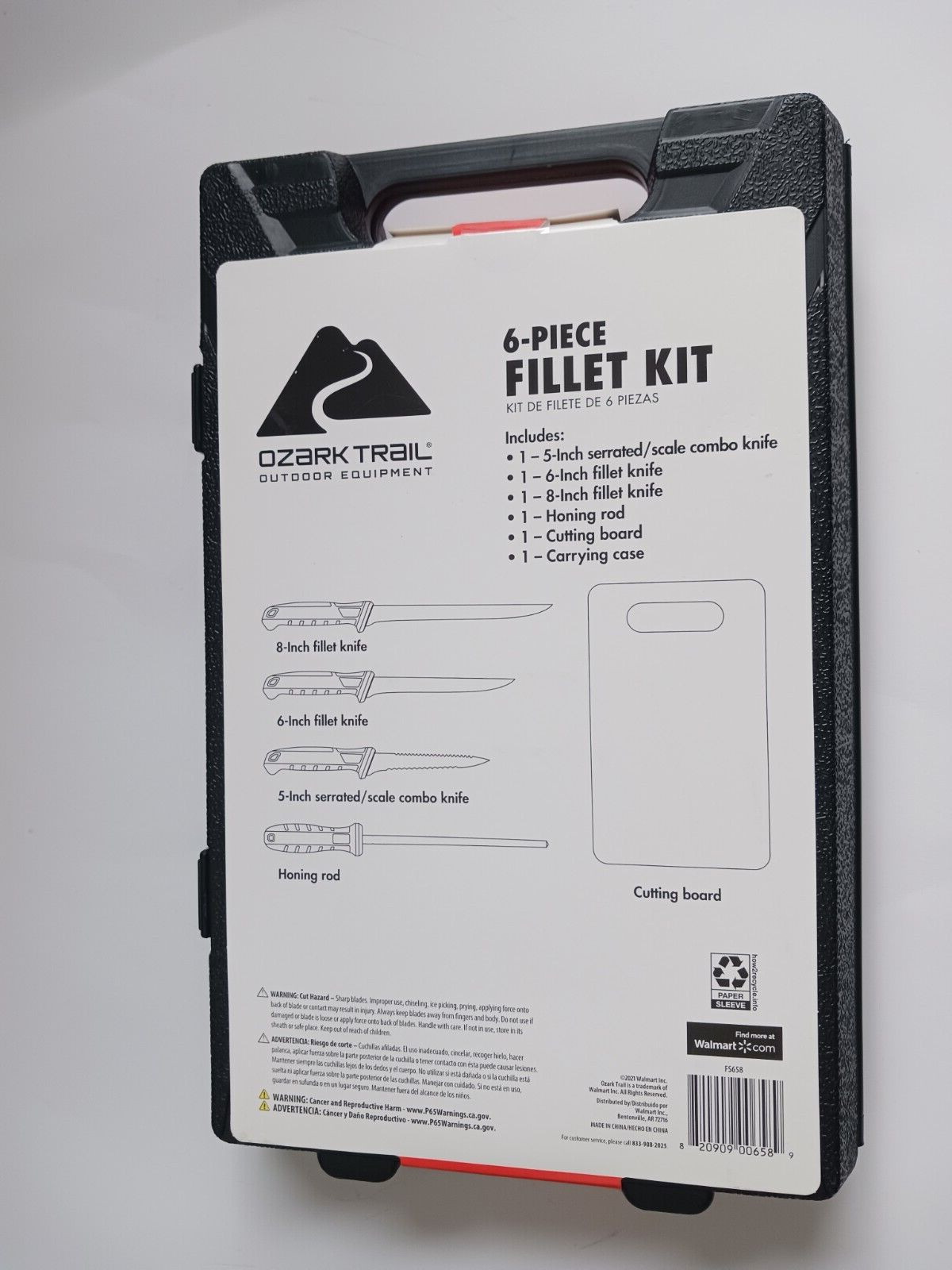 Ozark Trail Outdoor Equipment, 6-Piece Fillet Kit stainless steel blades