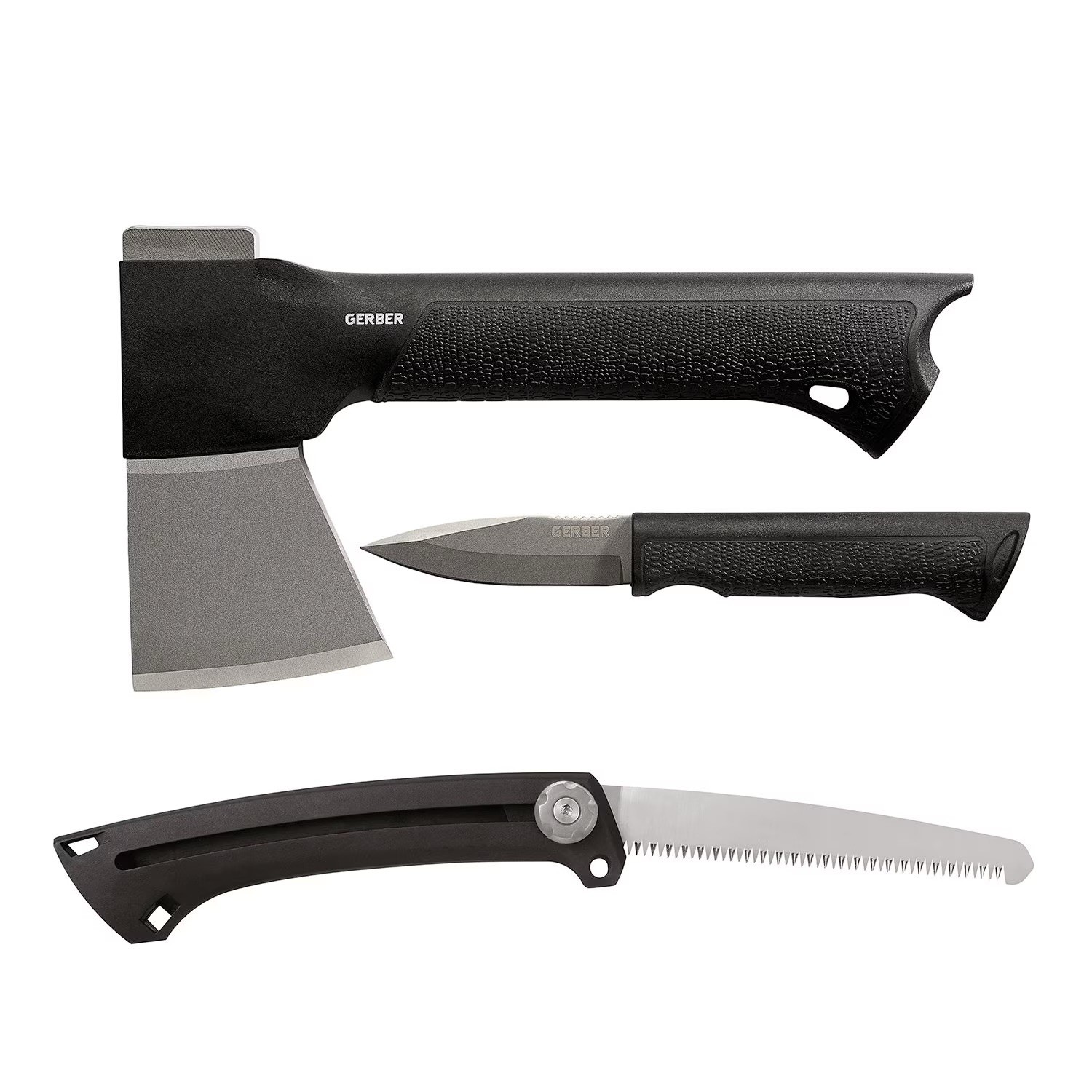 Gerber Gator Combo Axe 3-in-1 Multi-Tool Kit Axe Knife Saw Forged Steel Sheath