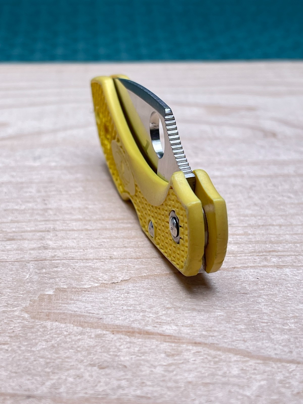 Spyderco Dragonfly Salt H1 Yellow Plain Edge Blade Folding Pocket Knife