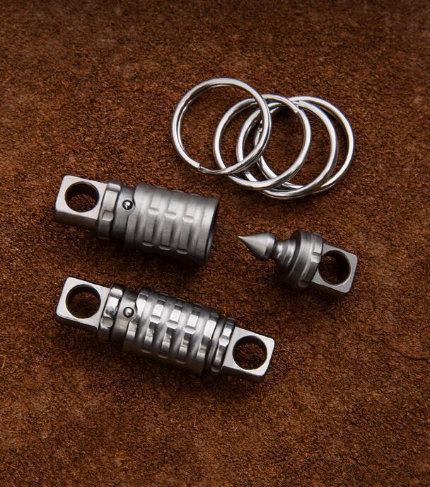EDC Titanium Alloy 360 Degree Rotation Gimbal Keychain w/ Keyring Car Key chain