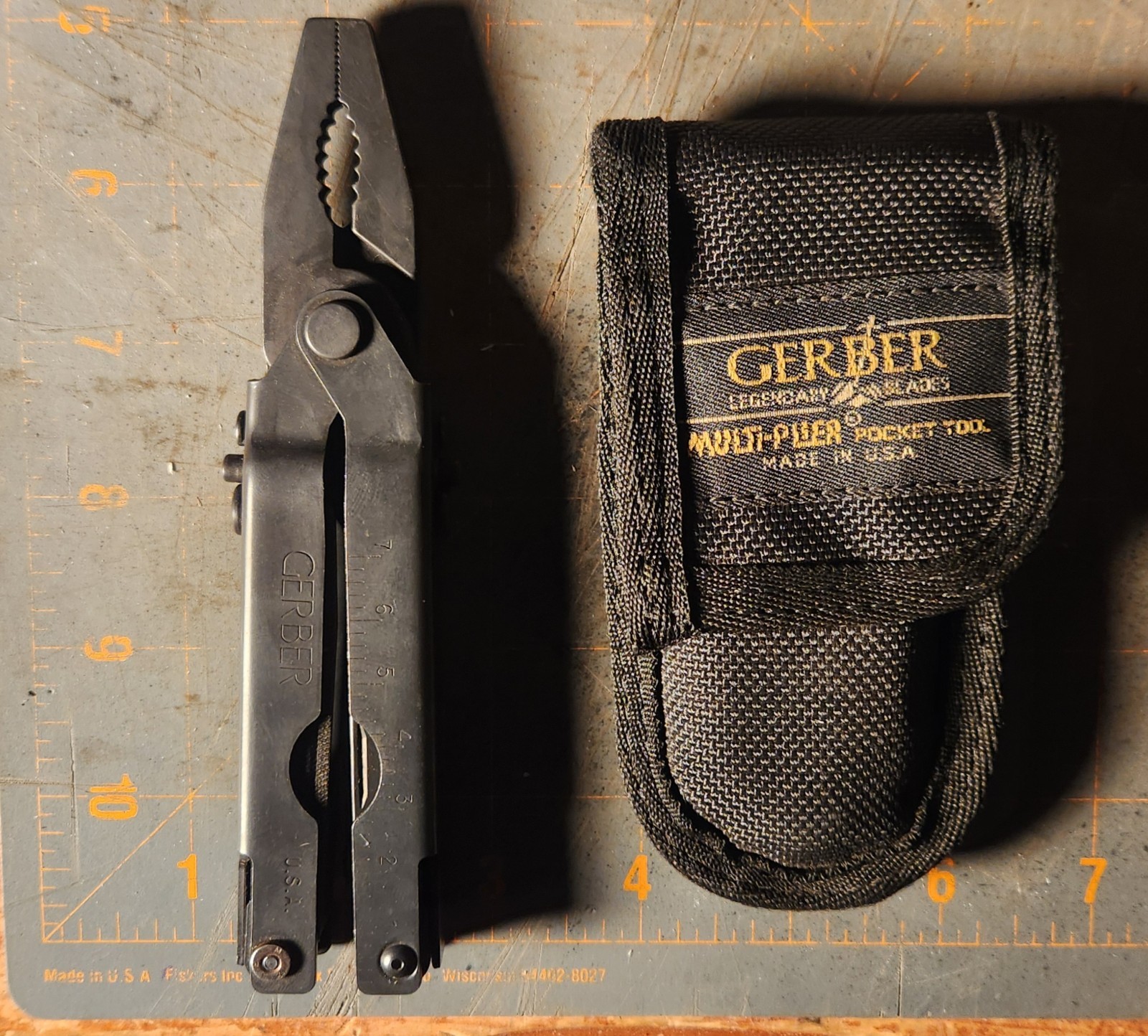 Gerber Multi-Plier Blunt Nose Multi Tool with Black Nylon Sheath Vintage