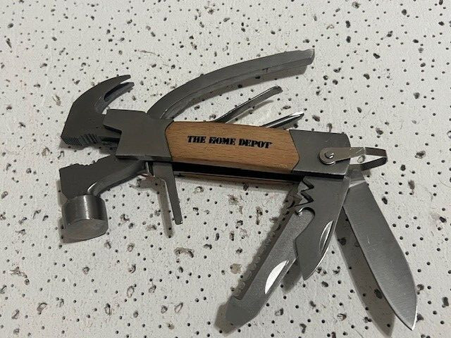 Wood and Stainless Hammer Tool 7-IN 1 Multi Tool Wood Handle —